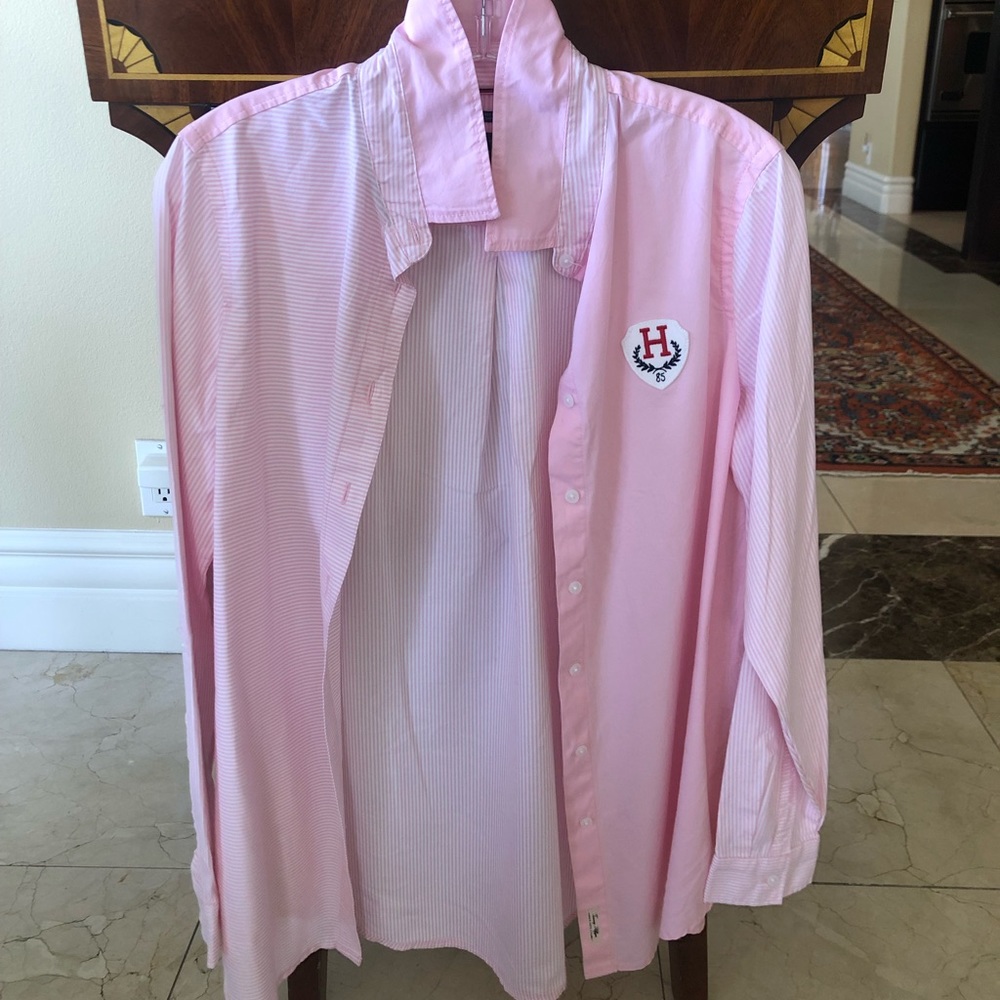 Tommy Hilfiger Pink Long Sleeve Polo